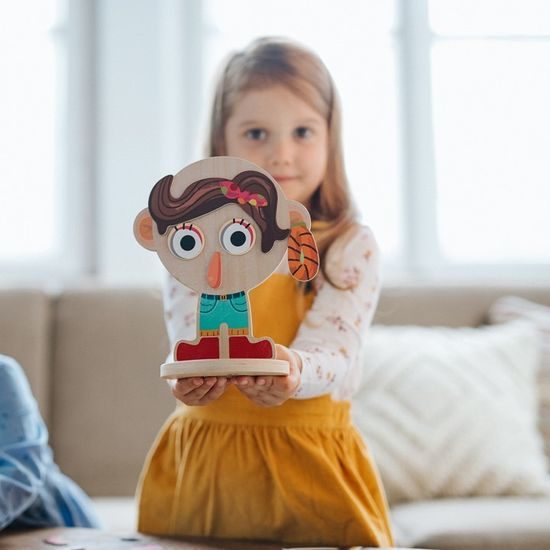 TREFL Dřevěná hračka Neformální tváře