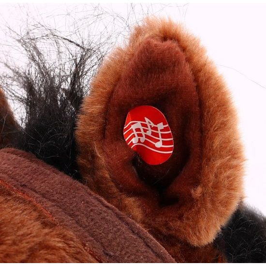 Plyšový houpací kůň Ferda - tmavě hnědý