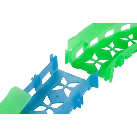 Svítící autodráha s autíčkem na baterie a dálkovým ovladačem Rapid World