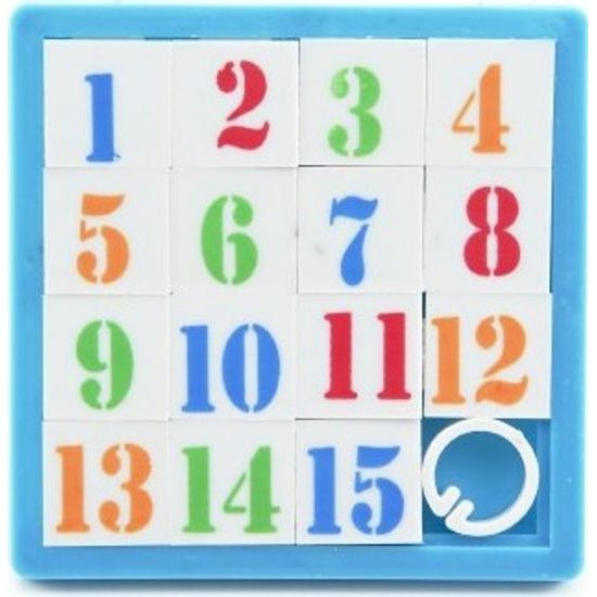 Přesouvačka hlavolam čísla - mix 4 barvy