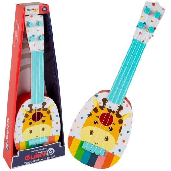 Dětská kytara se žirafou 36 cm