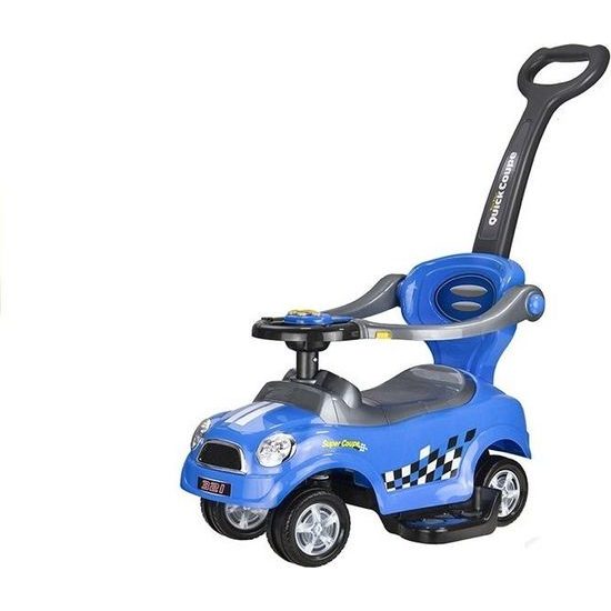 Dětské odstrkovadlo s vodící rukojetí - modré auto