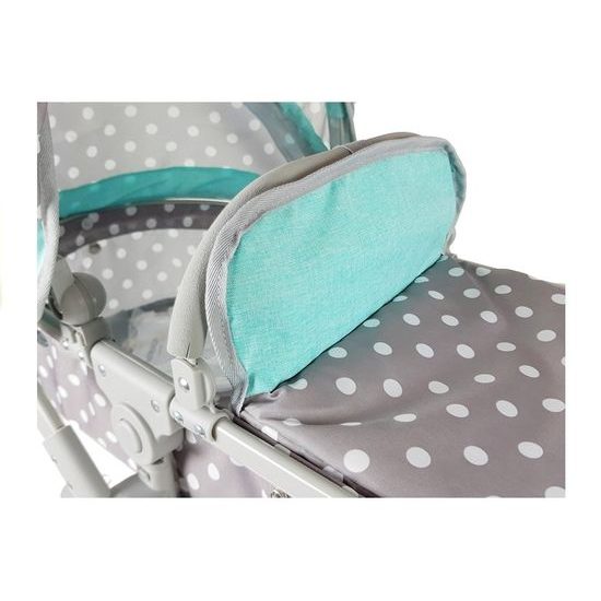 Alice velký kočárek pro panenky Moderno 5294 šedo-mentolový