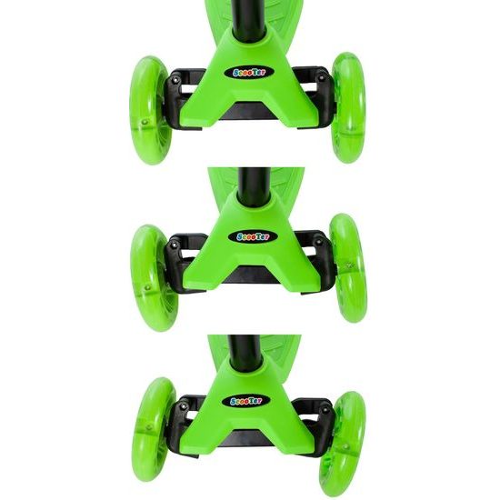 Dětská koloběžka Glow Scooter se svítícími koly zelená