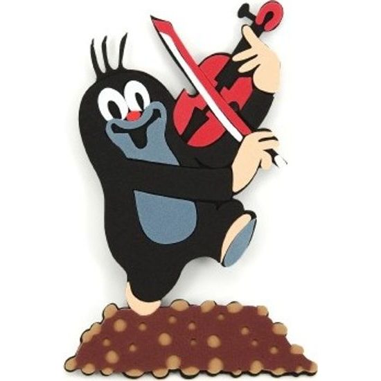 Krtek pěnová dekorace - mix 3 druhy