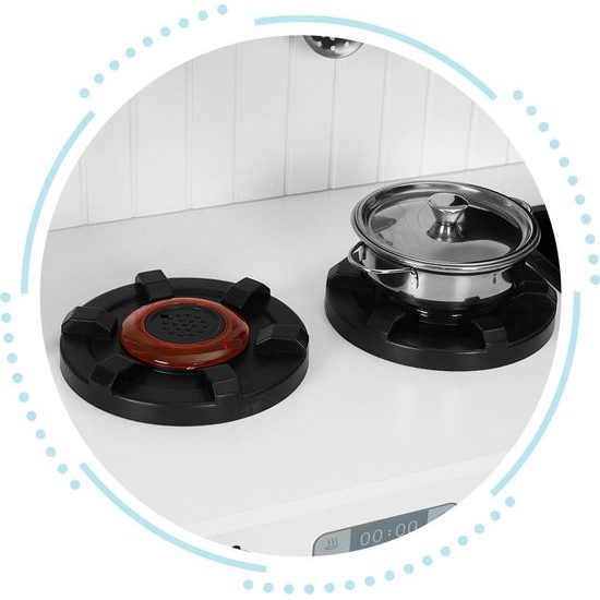 Ecotoys dětská dřevěná kuchyňka s příslušenstvím Domeček - bílá