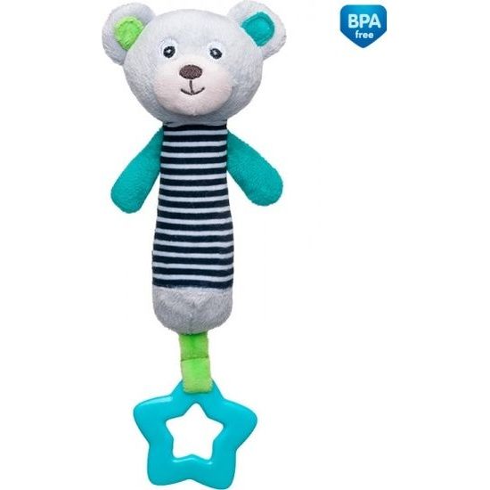 CANPOL 68/055 Plyšová hračka s pískadlem a kousátkem 0+ Medvídci šedá