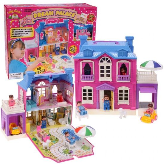 Malplay rozkládací domeček pro panenky s nábytkem Dream Palace