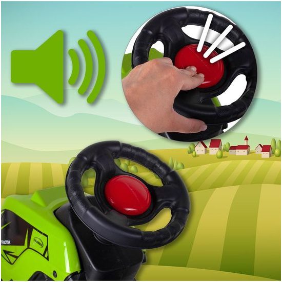 Dětský šlapací traktor s vlečkou Max zelený