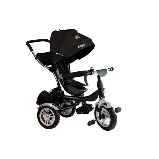 Majlo Toys tříkolka 2v1 s nafukovacími koly PRO600 černá