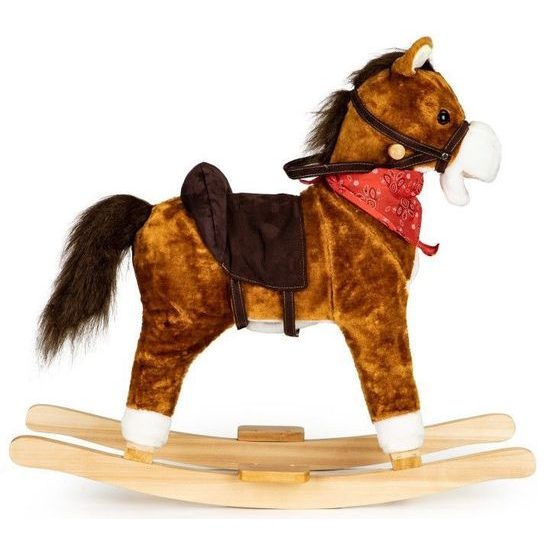 Ecotoys plyšový hojdací kôň - hnedý