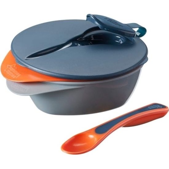 Tommee Tippee Misky pro snadné nabírání Explora 2 ks, s víčkem a lžičkou