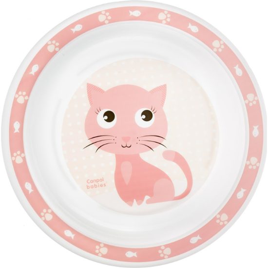 CANPOL babies Plastový talíř CUTE ANIMALS kočička