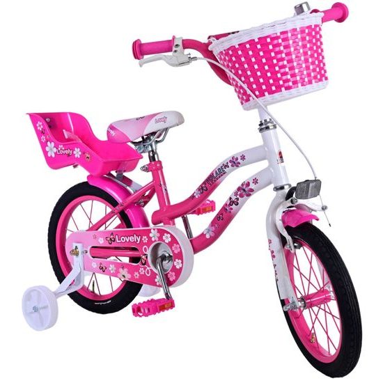 Dětské kolo Volare Lovely růžovo-bílé 14"