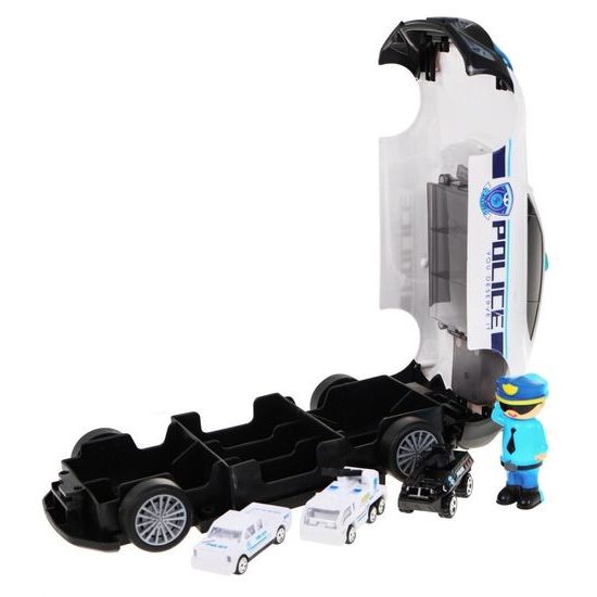 Rozkládací policejní autíčko se světlem, zvuky a autíčky Police Garage