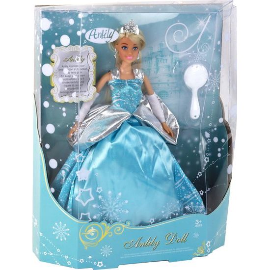 Panenka princezna Anlily v modrých šatech