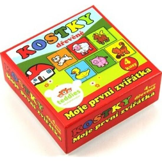 Kostky Moje první zvířátka 4ks