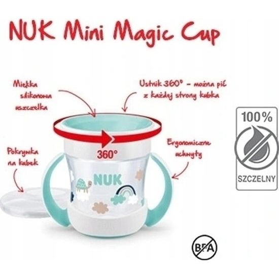 Nuk Hrneček Mini Magic Cup 360 s úchyty, 6m+
