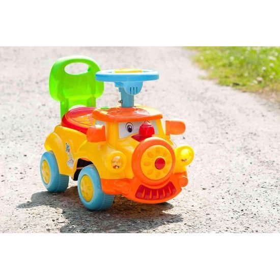 Baby Mix dětské odrážedlo Vláček se zvukem žluté