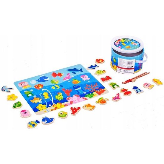 Doris dřevěné rybičky na lovení na magnet 20 kusů