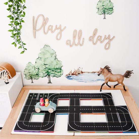 Learn & grow toys Magnetické doplňkové dlaždice SILNICE (40kusů)