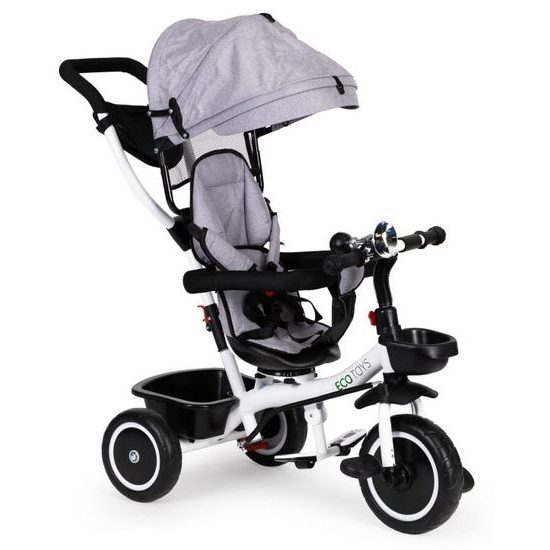 Ecotoys dětská tříkolka s otočným sedadlem S360 šedá
