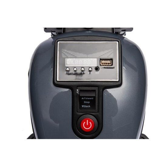 Dětská elektrická motorka Faster - šedá