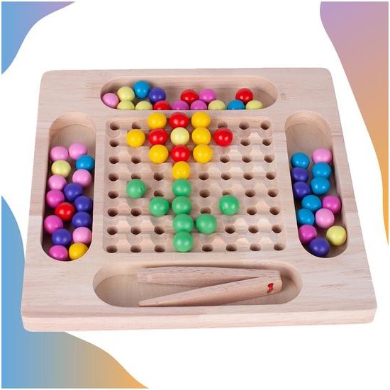 Dřevěná kuličková vkládačka pro děti Rainbow Ball