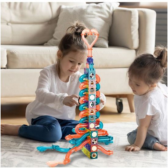 Magnetická 3D stavebnice se skluzavkou Magic Magnetic 262 dílů