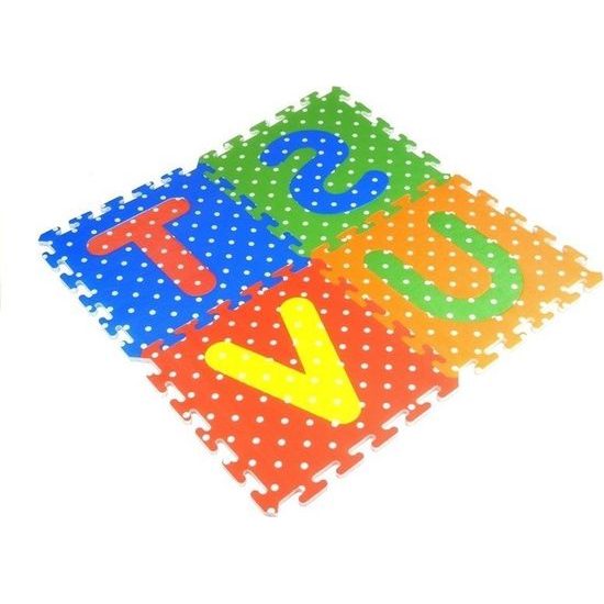 Pěnové puzzle s barevnými čísly a abecedou