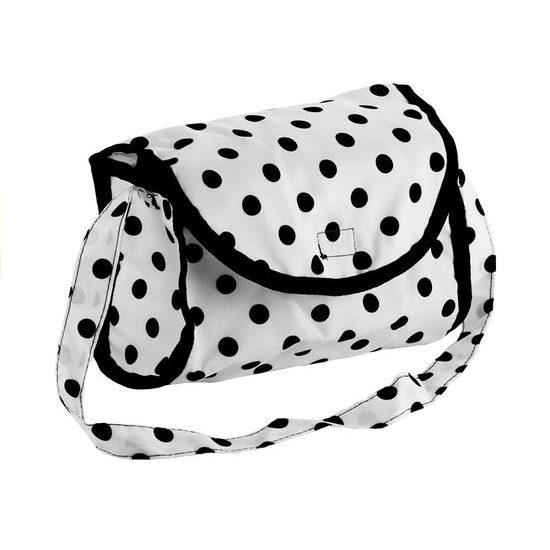 Kočárek pro panenky Alice retro černo-bílý