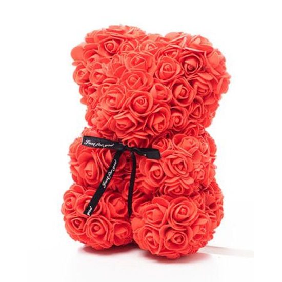 Medvídek z růží červený Rose Bear 25 cm