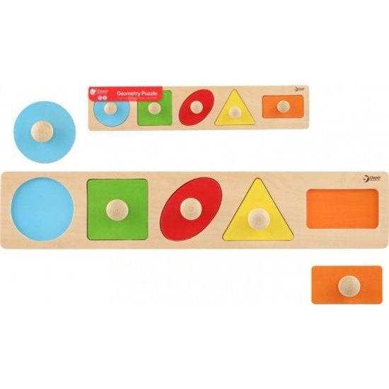 Dřevěná Vkládačka 5ks - geometrické tvary pro nejmenší