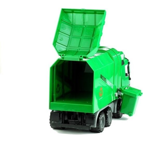 Velký popelářský vůz zelený