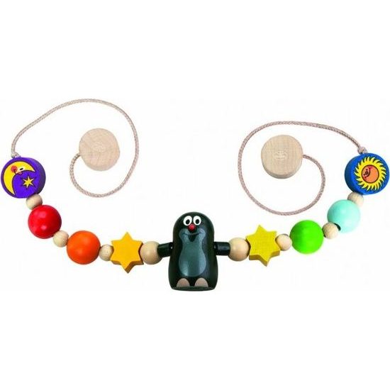 Dřevěný Závěs na kočárek Krtek