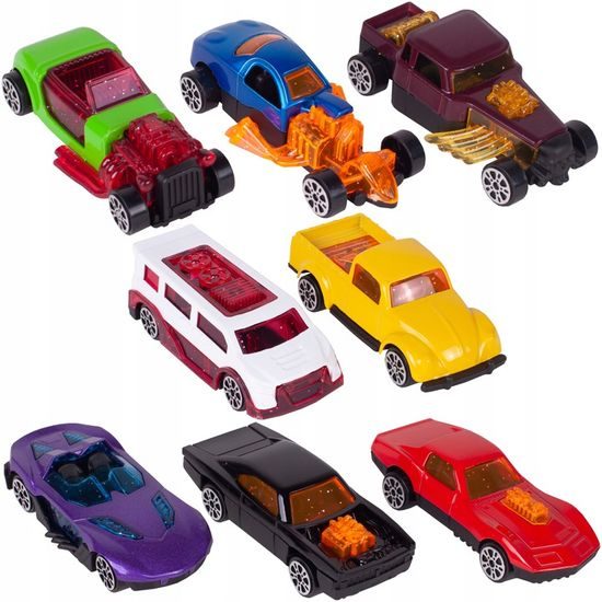 Odtahové auto s 8 autíčky a skluzavkou Heavy Truck červené