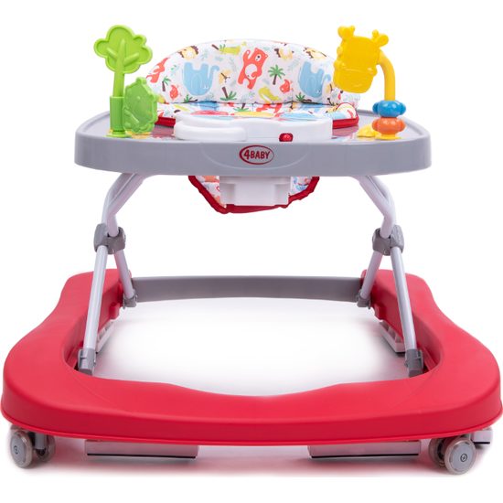 4Baby dětské vzdělávací chodítko Walk N Push červené