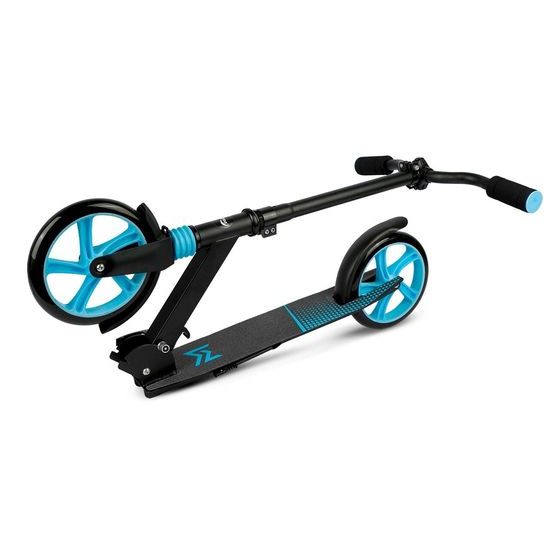 Dětská skládací koloběžka Black Scooter s modrými koly