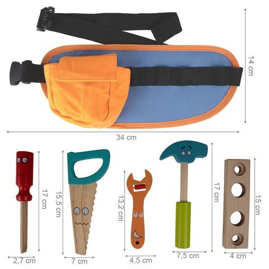Sada dětského dřevěného nářadí s opaskem Malý opravář