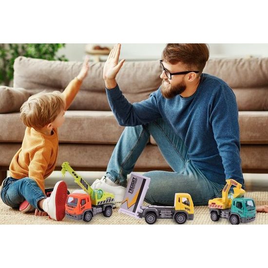 Sestava 6 autíček na setrvačník Builder Set