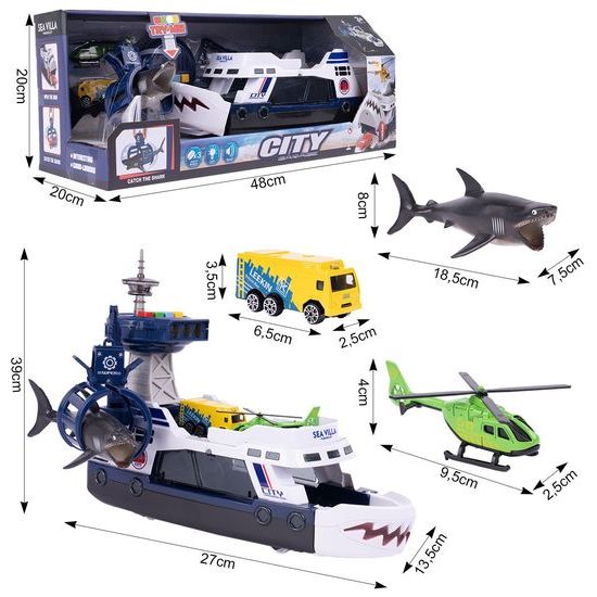 Loď na baterie s příslušenstvím Shark Boat