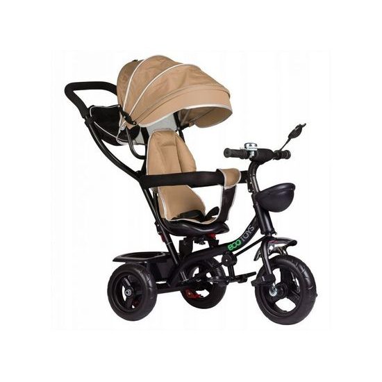Ecotoys dětská tříkolka s otočným sedadlem Trike 2v1 béžová