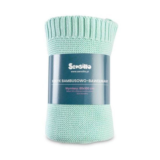 Dětská deka bambusovo-bavlněná 80x100 cm máta