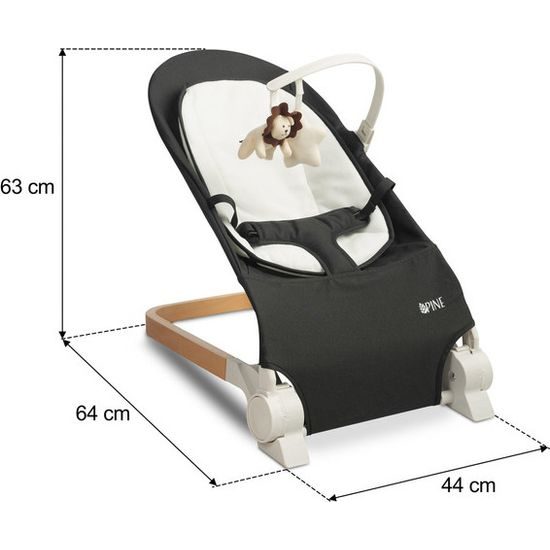 Kojenecké lehátko - ergonomické Pine black