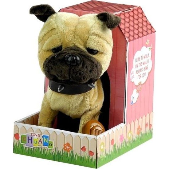 Interaktivní pejsek s vodítkem - béžový