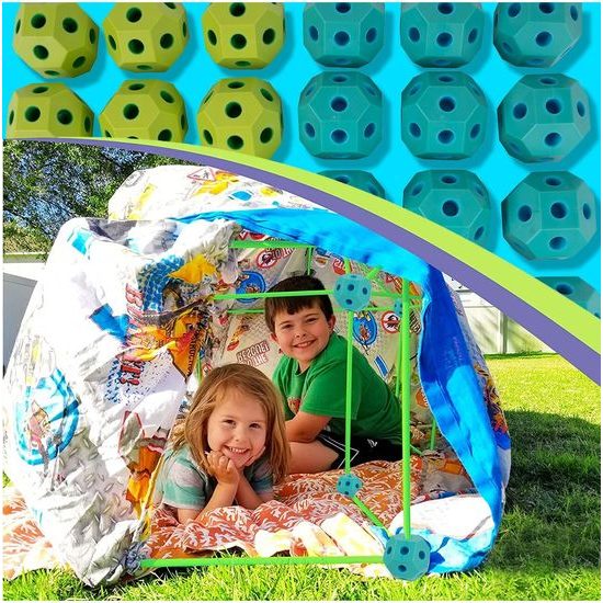 Svítící kreativní stavebnice ze slámek Creative Forts 52 dílků