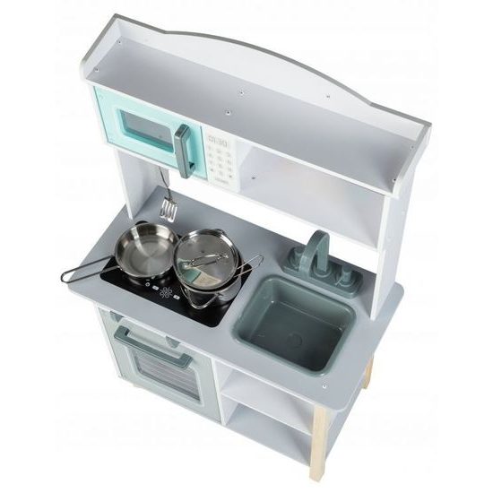 Ecotoys dětská dřevěná kuchyňka s příšlušenstvím