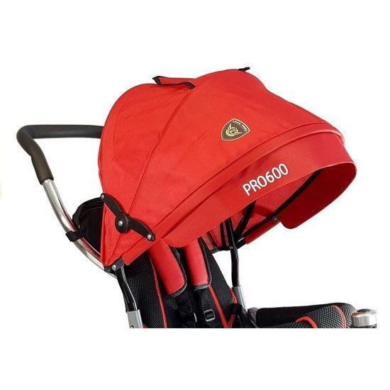 Majlo Toys tříkolka 2v1 s nafukovacími koly PRO600 červená