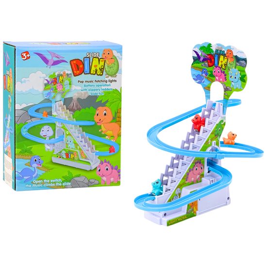 Dětská hra na baterie dinosauři na tobogánu Funny Dino