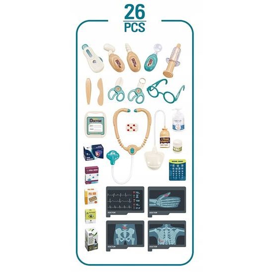 Dětský lékařský stůl s kolečky, světlem a zvuky Medical Trolly